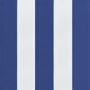 vidaXL Coussin de banc de jardin Ray&eacute; Bleu et blanc 180 x 50 x 4 cm