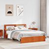 vidaXL Cadre de lit Cire marron 120 x 200 cm Bois de Pin Massif