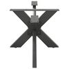 vidaXL Pied de table basse en forme d'araign&eacute;e, anthracite, 98 x 58 x (42-43) cm, acier
