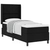 vidaXL Lit &agrave; ressorts avec coussin Noir 190 x 90 cm tissu