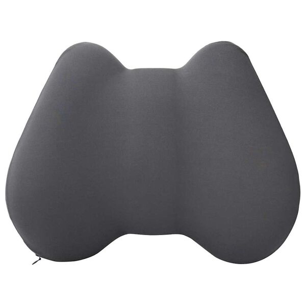 vidaXL Coussin dorsal Gris Mousse &agrave; m&eacute;moire de forme 40 x 32 x 14 cm