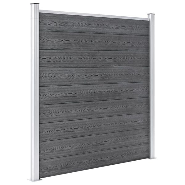 vidaXL Clôture de jardin WPC 1737x186 cm Gris