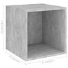 vidaXL Ensemble de meuble TV 2 pcs Gris b&eacute;ton Bois d'ing&eacute;nierie