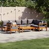 vidaXL Salon de jardin avec coussins 6 pcs bois d'acacia solide