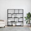 vidaXL Biblioth&egrave;que Ch&ecirc;ne noir 132 x 29 x 141,5 cm Bois d'ing&eacute;nierie
