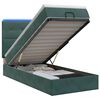 vidaXL Lit coffre avec matelas et LED Vert fonc&eacute; 80 x 200 cm Velours