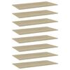 vidaXL Panneau de biblioth&egrave;que 8pcs Ch&ecirc;ne sonoma 80x30x1,5cm Agglom&eacute;r&eacute;