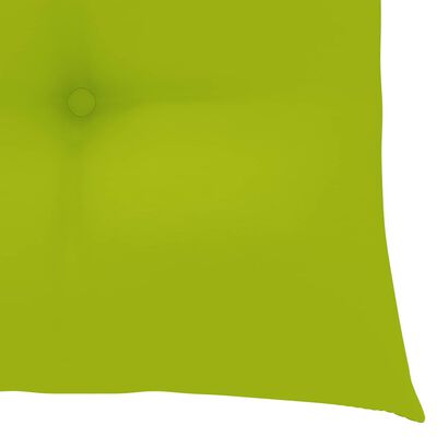 vidaXL Chaises de jardin 6 pcs avec coussins vert vif Teck solide