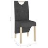 vidaXL Chaises &agrave; manger lot de 6 gris similicuir daim