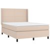 vidaXL Sommier &agrave; lattes de lit matelas LED Cappuccino 140x200 cm