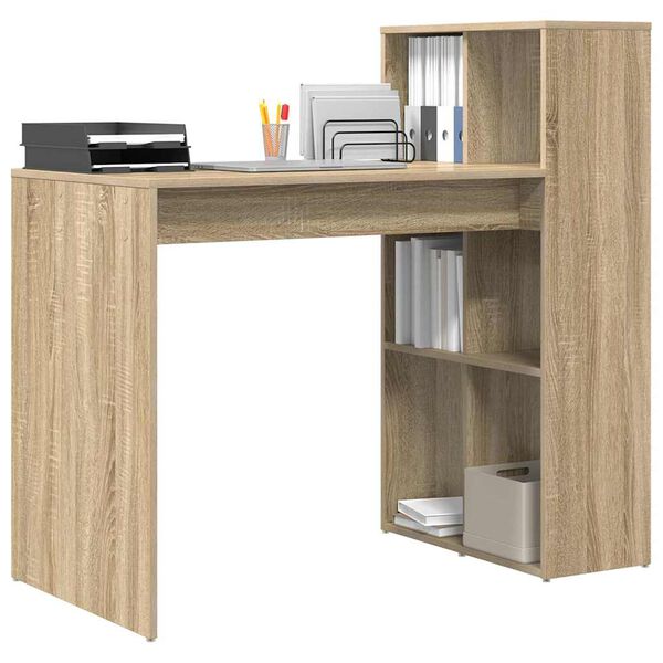 vidaXL Bureau Ch&ecirc;ne Sonoma 108 x 55 x 103.5 cm Bois d'ing&eacute;nierie