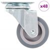 vidaXL 48 pcs Roulettes pivotantes 50 mm