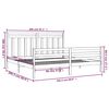 vidaXL Cadre de lit sans matelas noir 200x200 cm bois massif