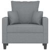 vidaXL Fauteuil Gris clair 60 cm Tissu