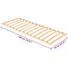 vidaXL Sommier &agrave; lattes Marron 70 x 190 cm Bois de h&ecirc;tre massif
