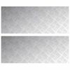 vidaXL Nez de marche Rectangulaire 2 pcs Argent&eacute; 100 x 40 cm Aluminium