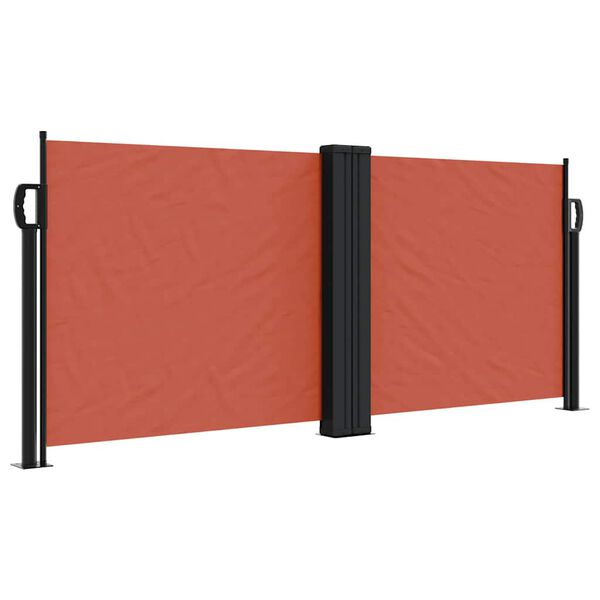 vidaXL Auvent lat&eacute;ral r&eacute;tractable terre cuite 100x600 cm