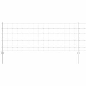 vidaXL Cl&ocirc;ture sauvage ext&eacute;rieure avec poteaux 25 x 0,8 m Argent&eacute;