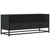 vidaXL Meuble TV noir 100x34,5x40 cm bois d'ing&eacute;nierie et m&eacute;tal