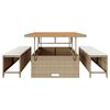 vidaXL Ensemble de salle &agrave; manger pour jardin Beige polyrotin
