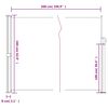 vidaXL Auvent lat&eacute;ral r&eacute;tractable blanc 160x500 cm
