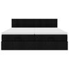 VidaXL Cadre de lit ottoman avec matelas noir 200x200cm tissu