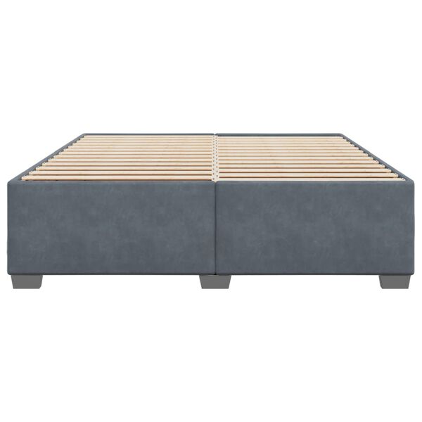 vidaXL Cadre de lit sans matelas gris fonc&eacute; 180x200 cm velours