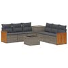 vidaXL Ensemble de Canap&eacute;s 8 pc Gris et Gris fonc&eacute;