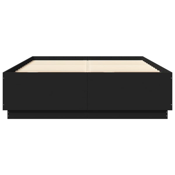 vidaXL Cadre de lit sans matelas noir 120x200 cm