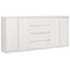 vidaXL Armoires lat&eacute;rales 3 pcs blanc Bois de pin massif
