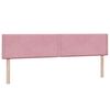 vidaXL Sommier &agrave; lattes de lit avec matelas rose 180x220 cm velours