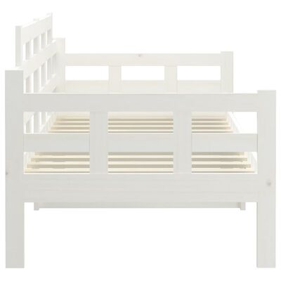 vidaXL Lit de jour blanc bois de pin massif 80x200 cm