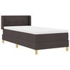 vidaXL Lit &agrave; ressorts avec matelas Marron fonc&eacute; 200 x 80 cm tissu