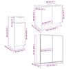 vidaXL Ensemble d'armoires salle de bain 3 pcs blanc bois d'ing&eacute;nierie