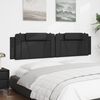 vidaXL Coussin de t&ecirc;te de lit Viana noir 200 cm similicuir