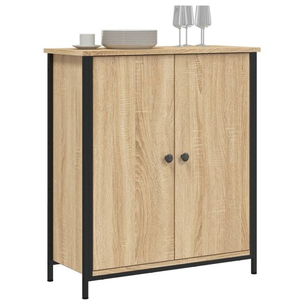 vidaXL Buffet ch&ecirc;ne sonoma 70x30x80 cm bois d'ing&eacute;nierie
