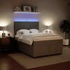 vidaXL Sommier &agrave; lattes de lit et matelas Gris clair 160x200cm Velours