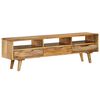 vidaXL Meuble TV Bois de manguier massif 140x30x41 cm