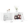 vidaXL Armoire murale blanc 100x36,5x35 cm bois d'ing&eacute;nierie