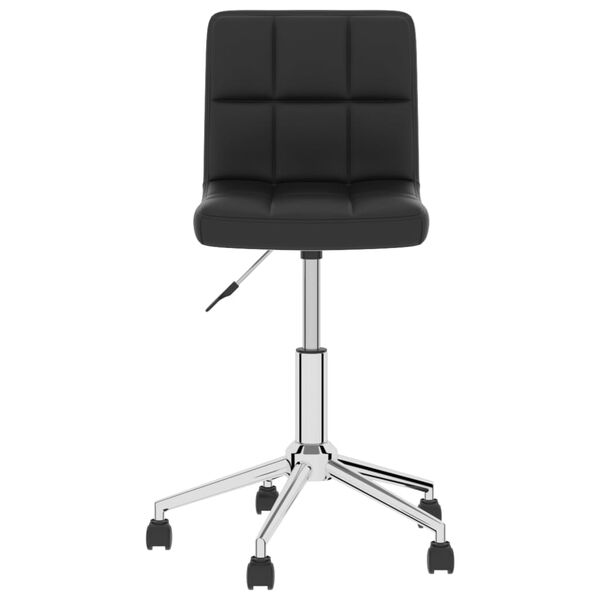 vidaXL Chaises pivotantes &agrave; manger lot de 4 noir similicuir