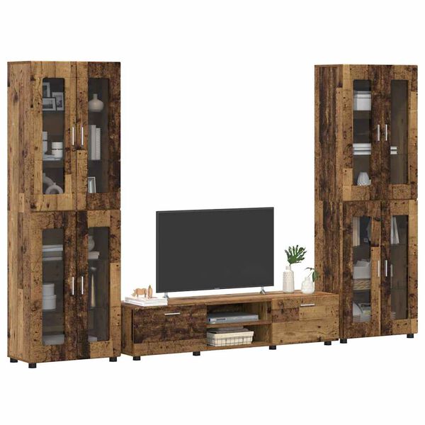 vidaXL Ensemble meuble TV avec tiroir Bois ancien Bois d'ing&eacute;nierie