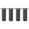 vidaXL Pieds de table basse 4 pi&egrave;ces Anthracite 42-44 cm Acier