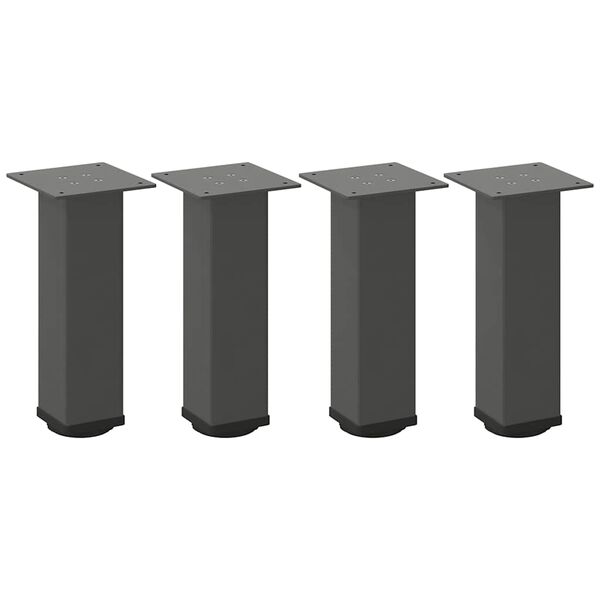 vidaXL Pieds de table basse 4 pi&egrave;ces Anthracite 42-44 cm Acier