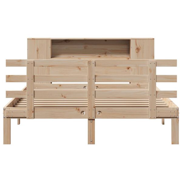vidaXL Lit biblioth&egrave;que sans matelas 120x190 cm bois de pin massif