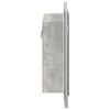 vidaXL Armoire de salle de bain &agrave; miroir LED Gris b&eacute;ton Acrylique