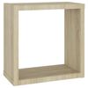 vidaXL &Eacute;tag&egrave;res cube murales 6 pcs Ch&ecirc;ne sonoma 30x15x30 cm