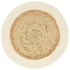 vidaXL Napperons 6 pcs Naturel Plain 38 cm Rond Jute et coton