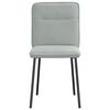 vidaXL Chaises &agrave; manger lot de 4 Gris clair Velours