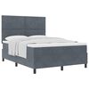 vidaXL Lit &agrave; ressorts avec matelas Gris fonc&eacute; 140 x 190 cm tissu