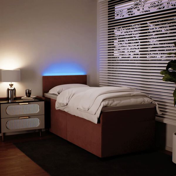 vidaXL Sommier &agrave; lattes de lit et matelas Rose 80x200 cm Velours